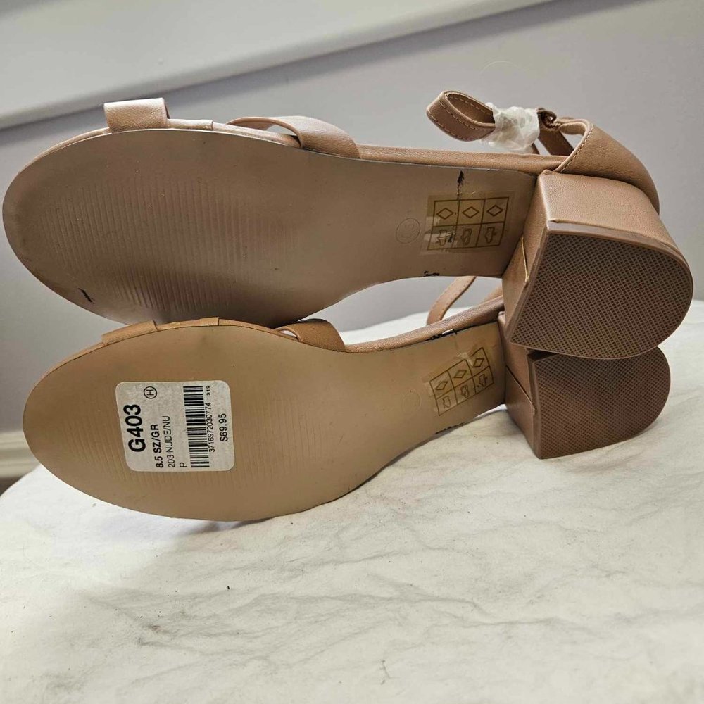 Nude Block Heels - Picture 2 of 2